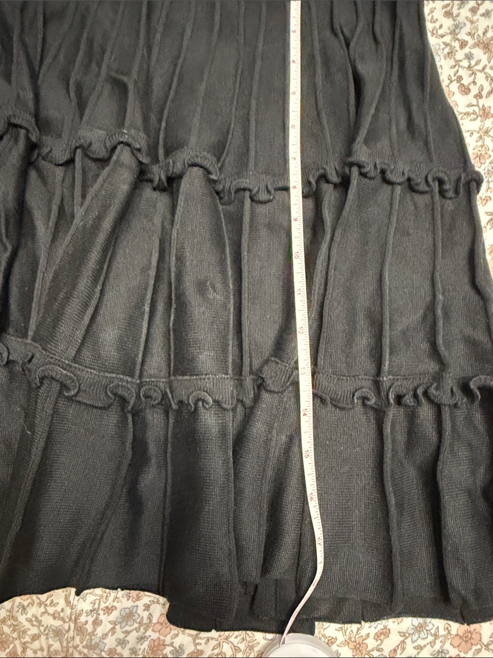 Simplee Apparel Black Tiered Ruffle Skater Skirt - Picture 4 of 6
